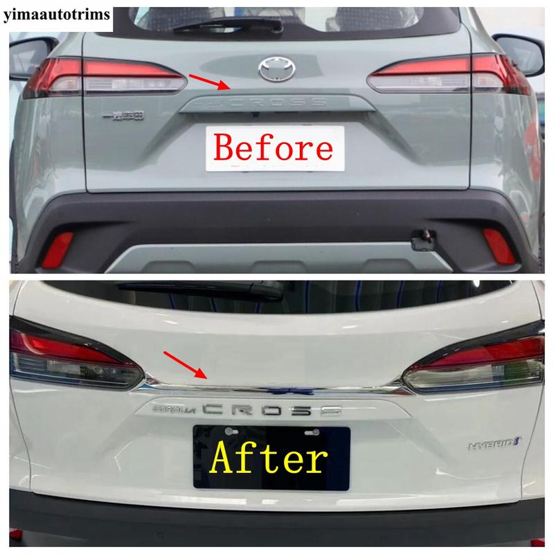 Car Side Body Strip / Rear Trunk Tail Gate Door Strip Protector Cover Trim For Toyota Corolla Cross XG10 - 2025 Accessories
