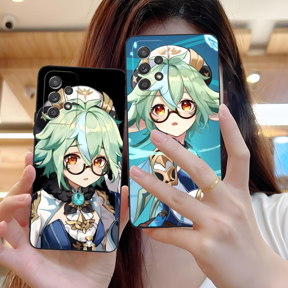 Game GI Sucrose Matte TPU Mobile Phone Case for Samsung Galaxy A56 55 54 53 52 51 36 35 34 23 16 15 5G Colorful Cover