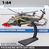 1/64 Model vrtulníku Black Hawk ze slitiny s výstavním stojanem a dárkovým balením Realistické zvukové a světelné efekty Ideální pro vystavení