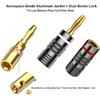 Universal Gold-plated Metal Banana Plugs Solder Free 4MM Banana Connector with Screw Lock For Audio Jack Speaker Amplifier PlugsGood Product