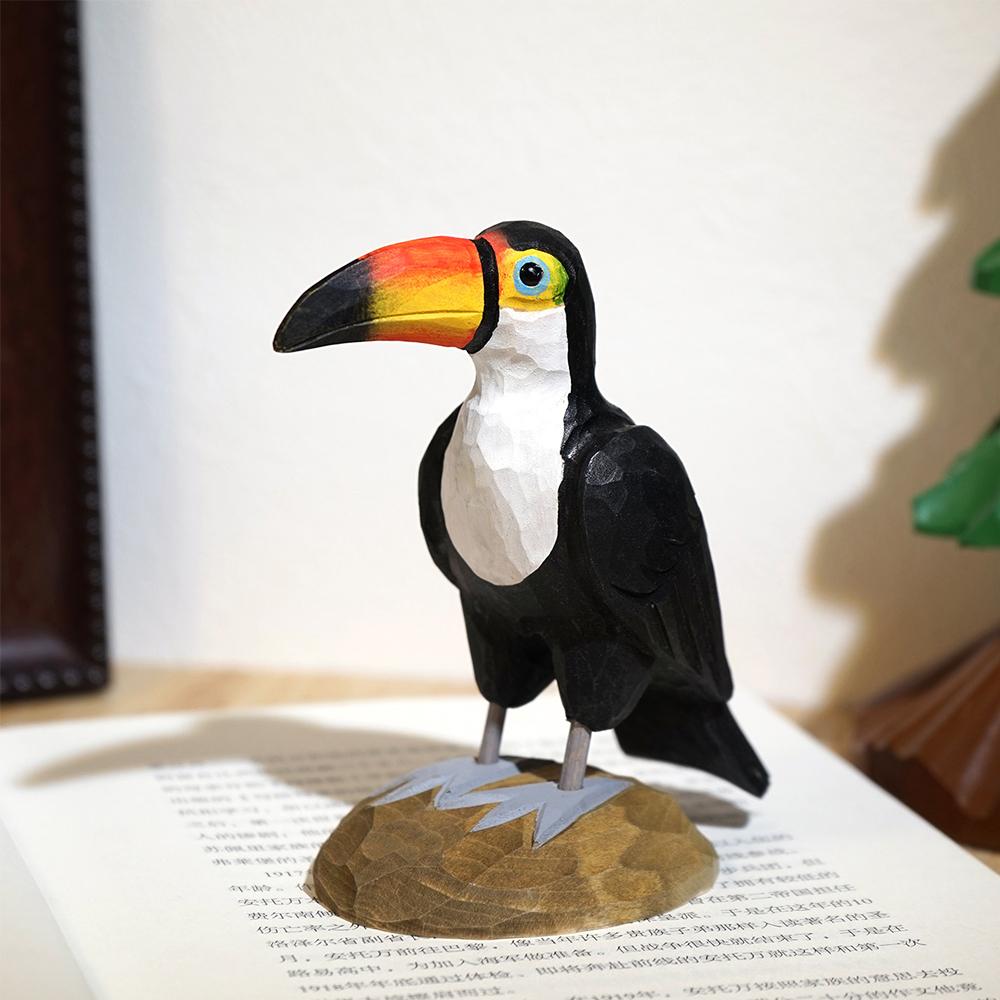 

Handmade products animal Home decoration Home decor in wood Room decorating Gift Toucan Flamingo Shoebill Figure Statues