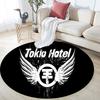 Tokio Hotel pattern round rug,Carpet Rug for Living Room Bedroom Playroom ,Non-slip Floor Mat,Holiday Gifts and Birthday Gifts.
