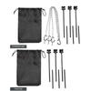 BBQ-Schalenständer Multifunktional Vielseitig Grilltopf-Gestell Tragbar Verstellbar Metall mit Kette Outdoor Camping Zubehör