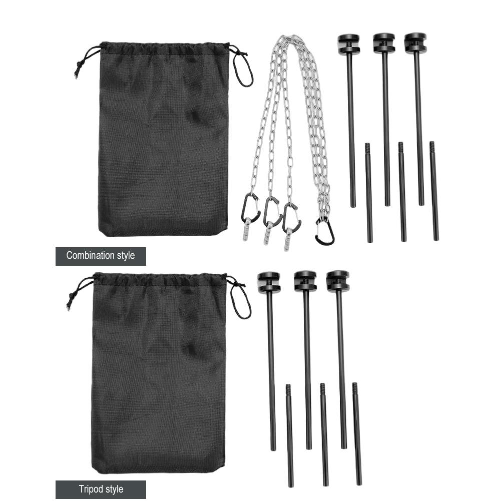 Barbecue Tray Holder Multifunctional Versatile Grill Pot Rack Portable Adjustable Metal with Chain Outdoor Camping Supplies