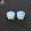 ZS 2pcs/lot Glass Ear Plug And Tunnel 5-16mm Ear Expander Stercher Ear Gauges Ear Flare Flesh Expander Body Piercing Jewelry