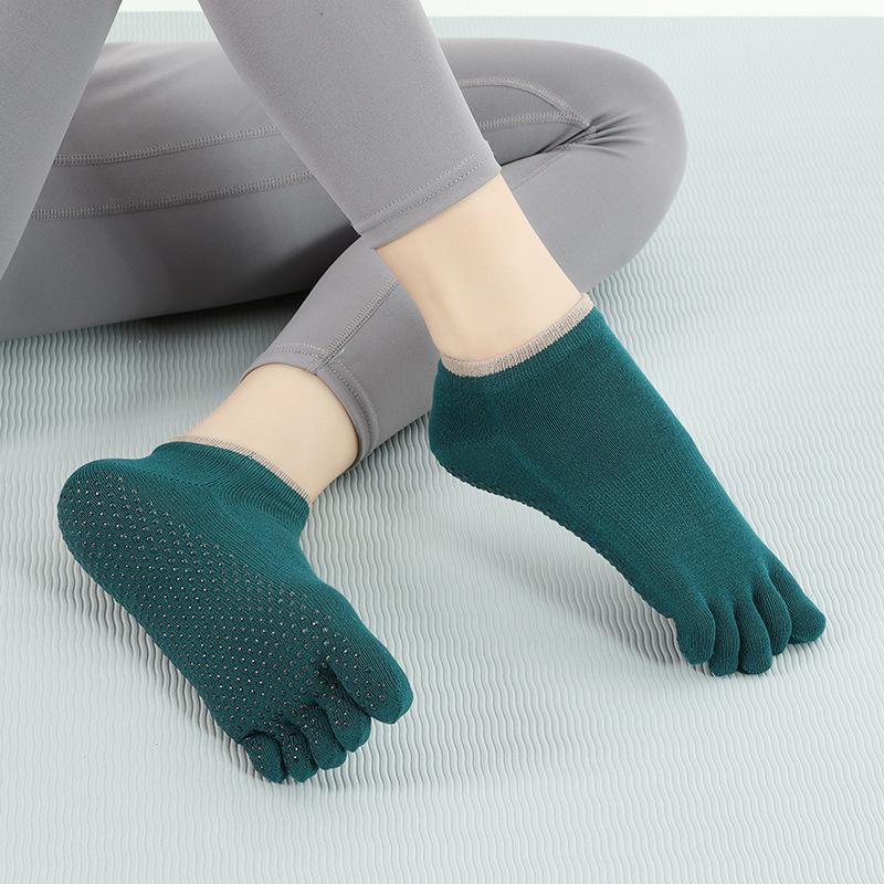 Women Yoga Socks Five Finger Toe Fitness Aerobics Dance Socks Silicone Anti Slip Pilates for ChildrenBeginner Active Ankle Sock