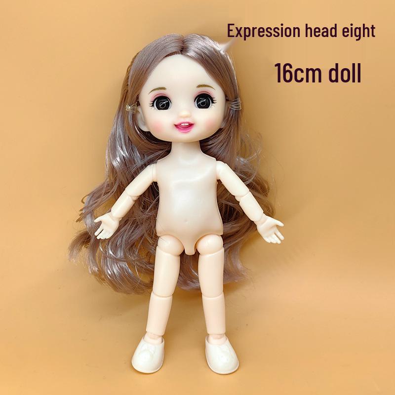 

6-дюймовая кукла для переодевания: 13 шарниров, тело 11 см, DIY макияж, аксессуары для смены тела и выражения Head + Body + Shoes