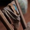 Vintage-Inspired Color Block Triangle Scarf - Ancient Mud