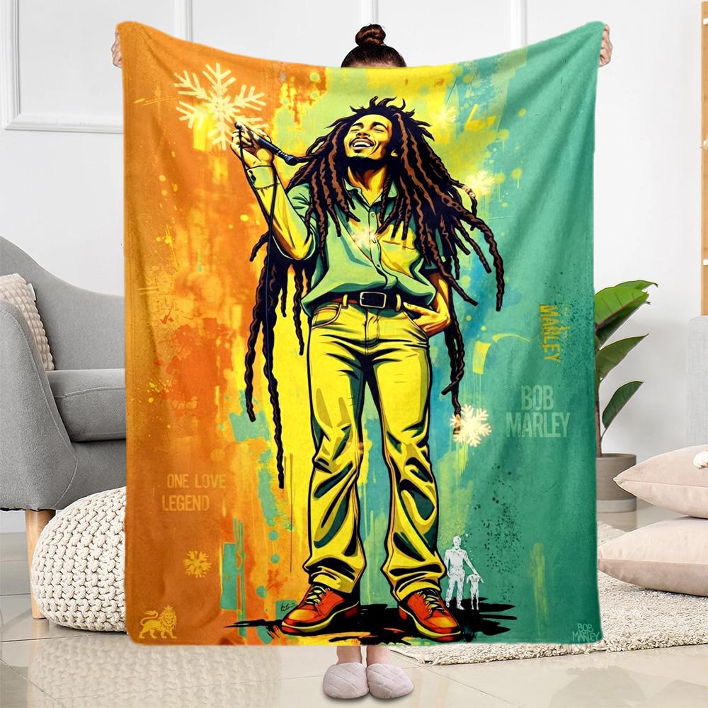 Bob Marley One Love Legend Blanket Soft Warm Cozy Perfect For Office Seaside Livingroom For All Occasions Stylish Decor Gifts For Family Or Friends