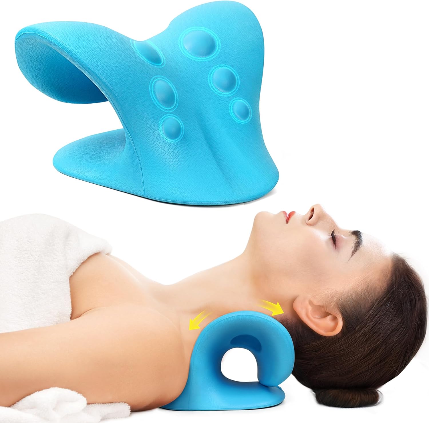 

Растяжка для шеи, Расслабитель для шеи и плеч для облегчения боли, Устройство для цервикальной тракции, Подушка для расслабления мышц и облегчения боли в ВНЧС