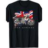 Vintage British Motorcycle Original Illustration T Shirt 2D Printed 100% Cotton Men's T Shirts High Quality T Shirts