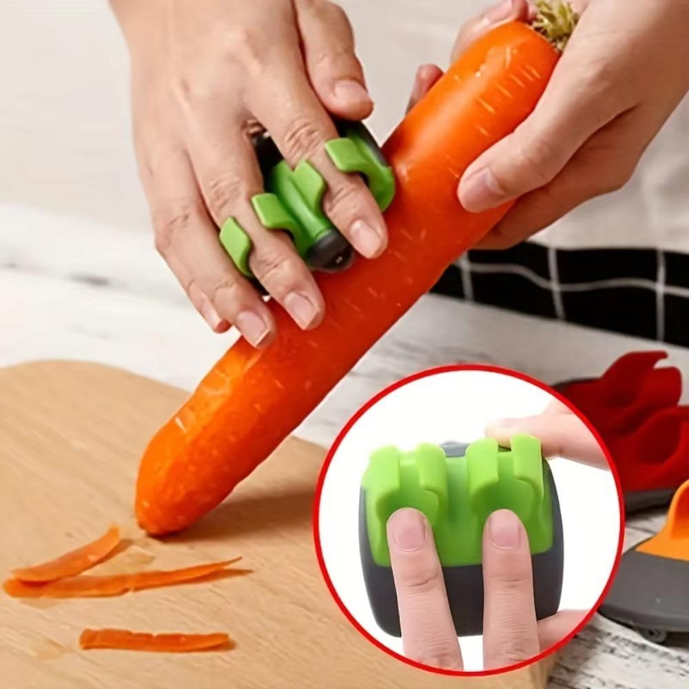 Vegetable Peeler 1Pc Stainless Steel Handheld Palm Peeler with Rubber Grip for Carrots Potato Kitchen7
