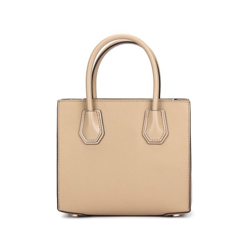 MICHAEL KORS Mercer solid color simple logo cowhide lock accordion bag shoulder crossbody bag women's camel