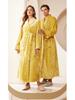 Extra-Long Coral Fleece Bathrobe for Men and Women - Winter Style Flannel Pajamas