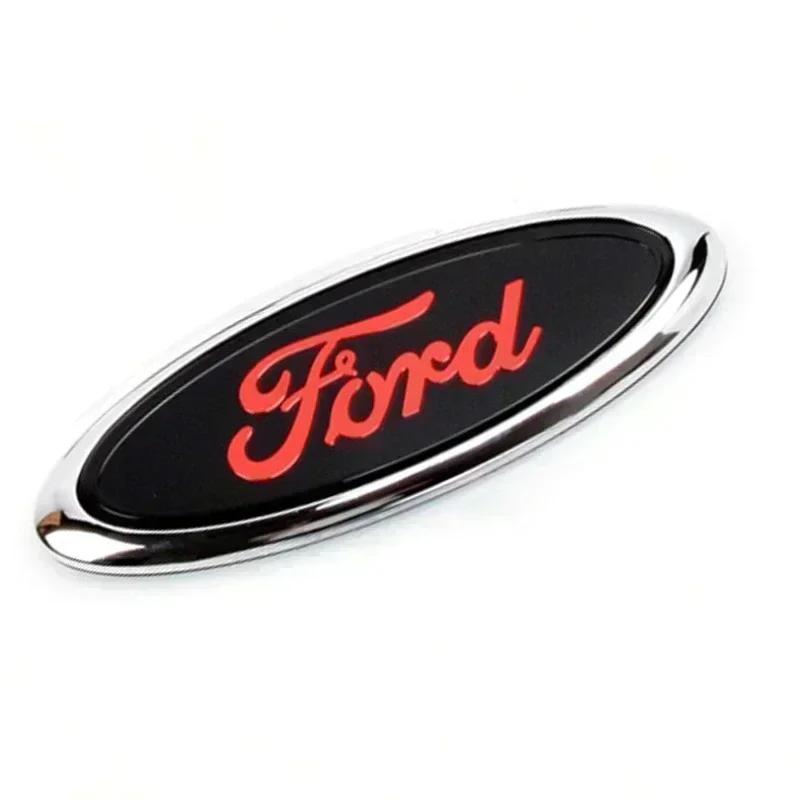 15x6CM Car Front Hood Trunk Badge Logo Sticker For Ford Logo Kuga Mustang Fiesta Transit Focus Escape Ranger Mondeo Car Styling