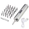 34 In 1 Cordless Electric Screwdriver Set 3Nm 3.7V Cordless with Steel Bit and 2000mAh Rechargeable Battery Type C Port