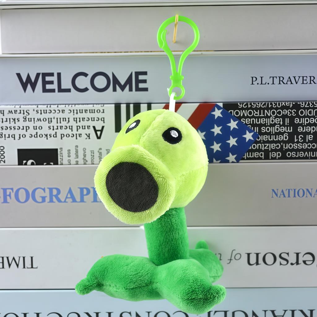 2025 New Style Plants vs Zombies Plush Pendant Cute SunFlower Peashooter Chomper Bag Keychain Decoration Stuffed Doll Kids Gift