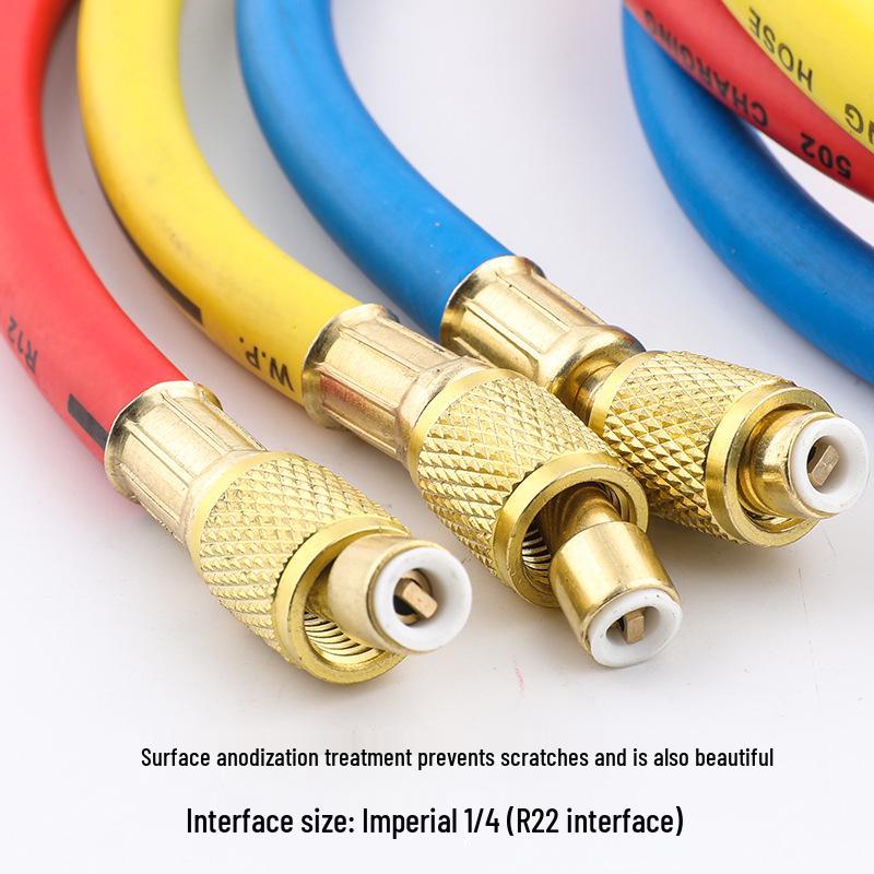 High-Pressure Refrigerant Charging Hose for Car AC (R410, R22, R134)