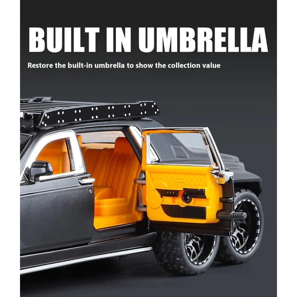 1/32 Scale Rolls Royce Phantom 6X6 Modified Alloy Diecast Metal Model Car Sound & Light Hobby Collectibles Holiday Gifts for Boyfriend