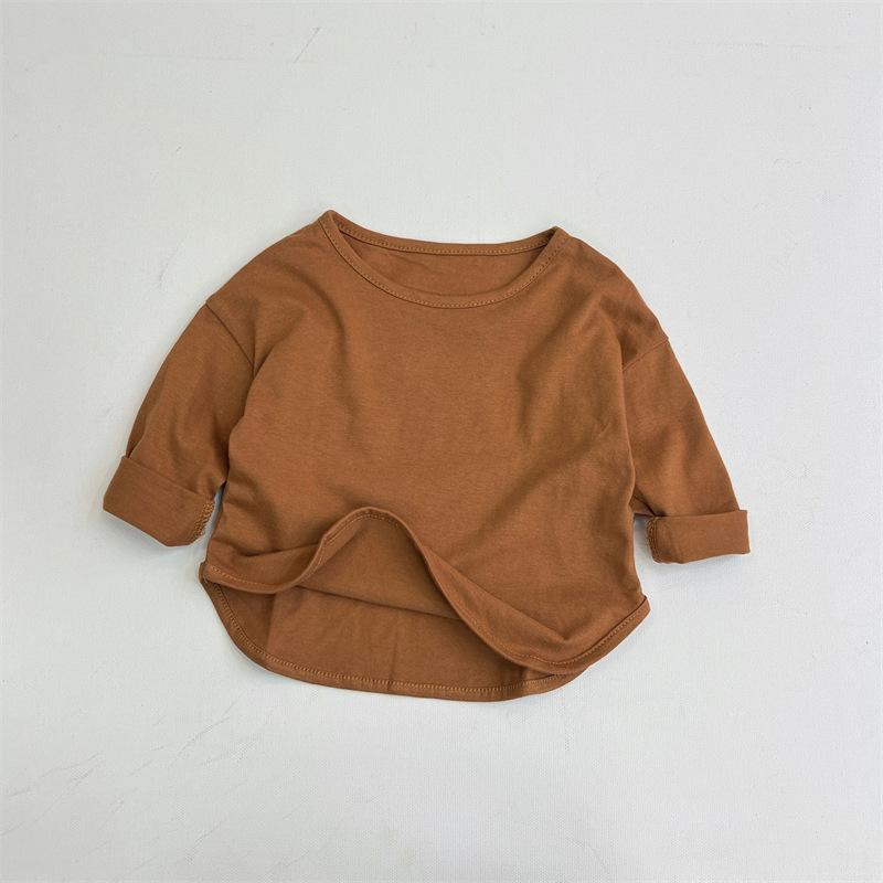 Children's Cotton Long Sleeve T-shirt Autumn Girls' Undercoat Boys' Casual Top