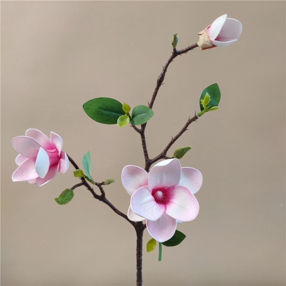 Realistische Haptik Künstliche Orchideenblüten Langer Ast Magnolienzweige Bürodekoration