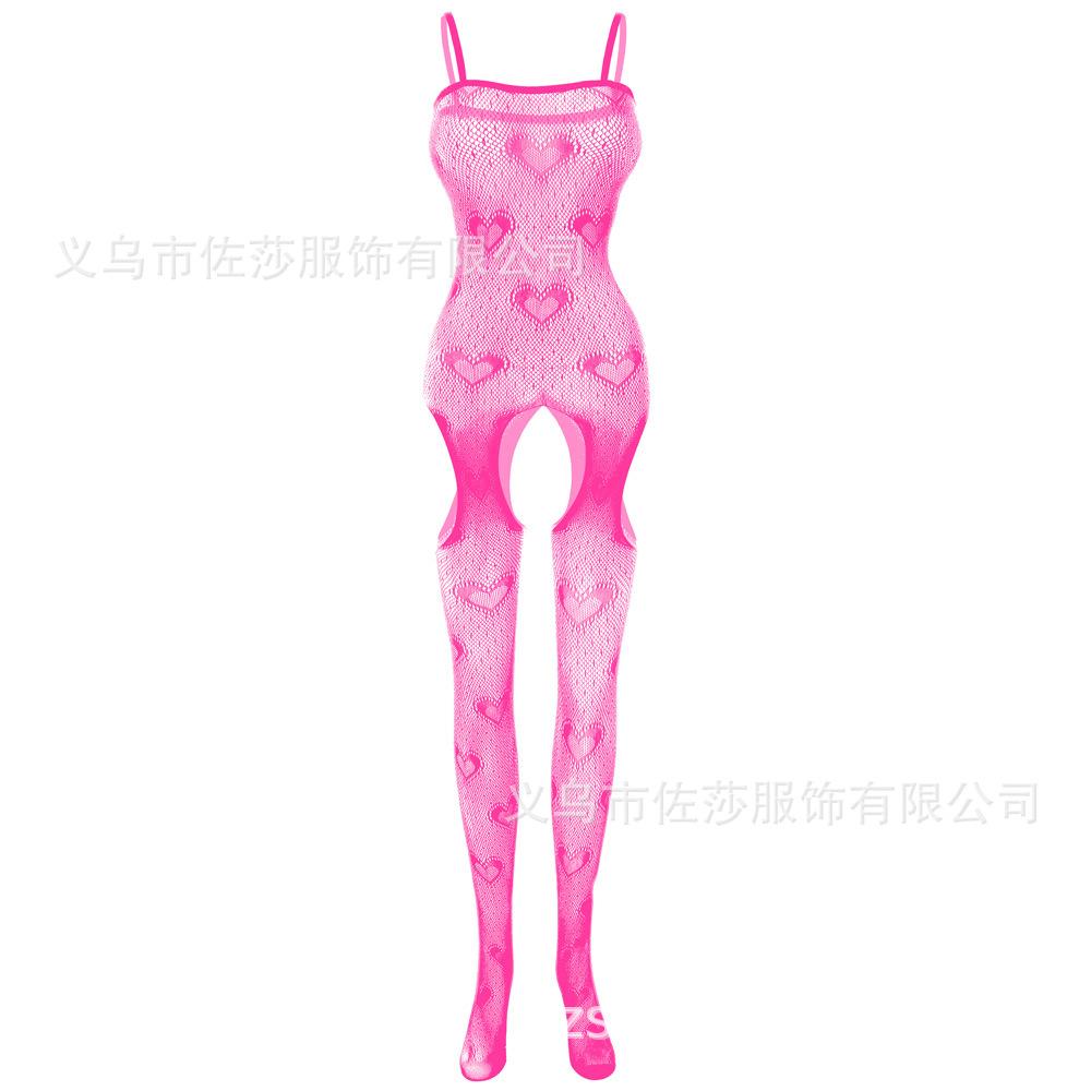 Sexy Underwear Supply Sexy Suspenders Mesh Tight Hollowed Out Large Size Cute Heart