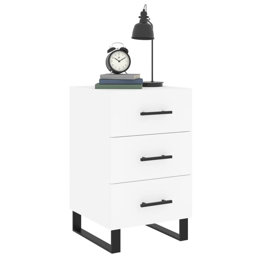 Nightstand White 40x40x66 cm Particleboard