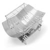 Faltbarer Holzkohle-Grill Tragbarer Zusammenklappbarer Camping-Grill aus Edelstahl für Outdoor-Reisen, Urlaub, Park, Garten