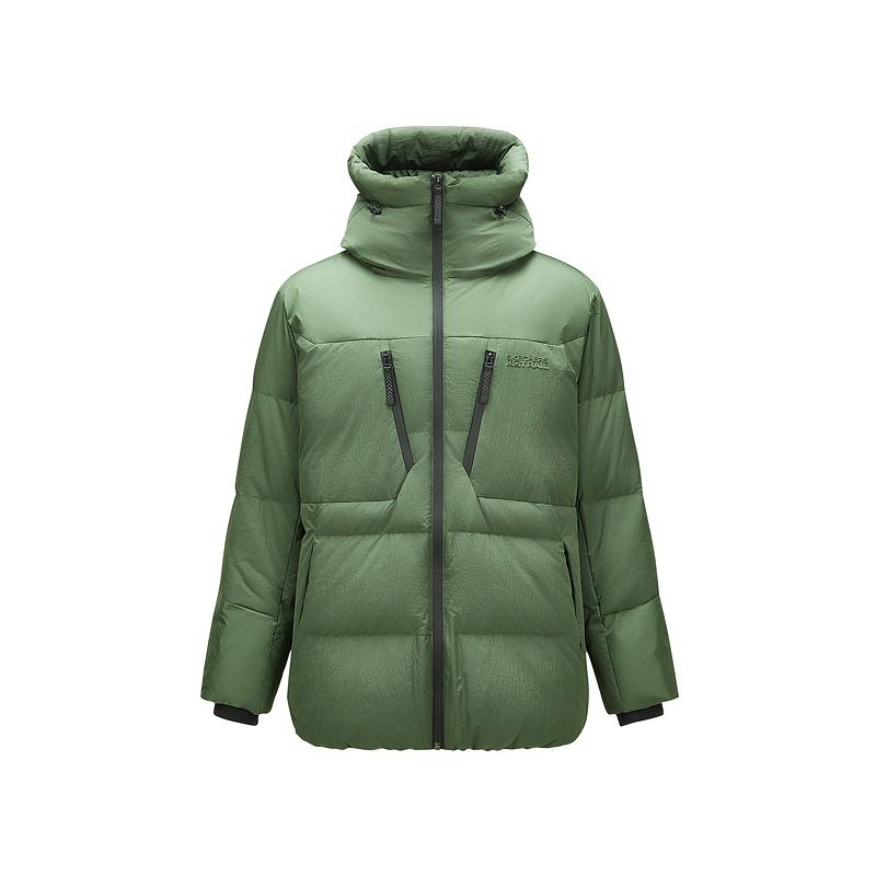 Skechers Outdoor Series Windproof Warm Comfortable Casual Loose Short Down Jacket Men Jacket Thyme-Green L424M044-031F M