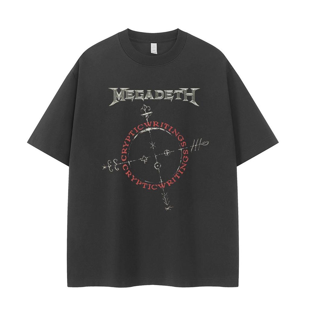 Megadeth Megadeth Band Vintage American Street Men and Women Loose Cotton Rock Short Sleeve T-Shirt