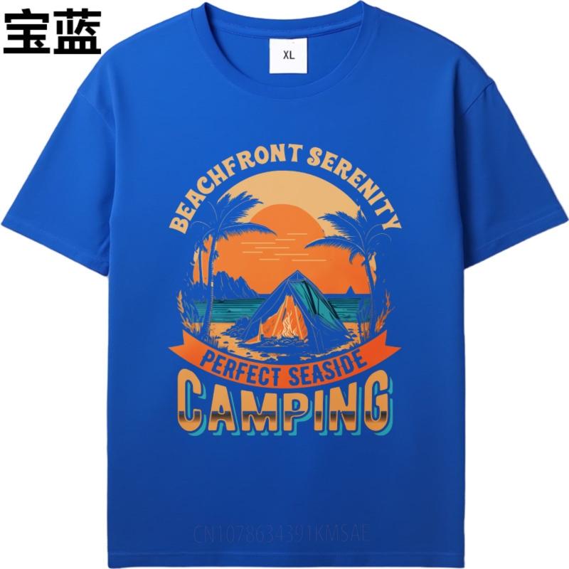 Fashionable Tee Workout Teeshirt O Neck Tshirt Vintage Beachfront Serenity Perfect Seaside Camping Trendy For Her Tshirt