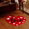 Koupelnový kobereček na Valentýna Protiskluzová podložka do vany ve tvaru srdce Měkká omyvatelná sprchová podložka Love Shape Dekorace do koupelny