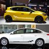 2PCS Car Door Side Stickers For Renault Clio Megane Duster Auto Accessories Graphics Raicng Spirit Decor Decals Vinyl Film Cover