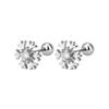 Minimalist Snowflake Cartilage Earrings For Women Fashionable Creative Fresh Christmas Studs Sleep Friendly Hypoallergenic Jewelry