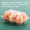 100pcs Transparent Disposable Eggs Packaging Boxes with Cover Tray Supermarket Sales Packaging Thickening Duck Egg Storage Box
