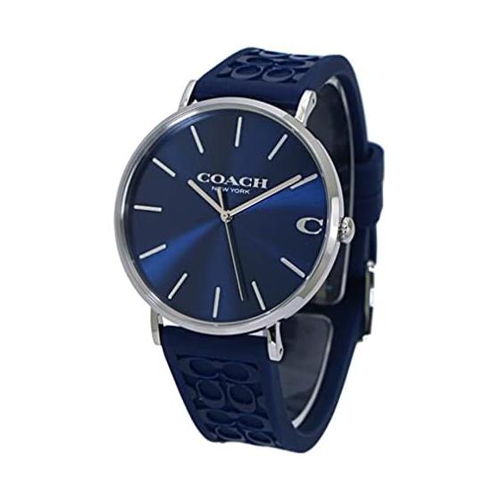 Часы Coach COACH Мужские Мужские Charles Charles 41 мм Синий циферблат Силиконовый ремешок Signature C 14602634 [Параллельный импорт]
