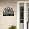 Customizable Rustic Floral Metal Wall Art Personalized Name Sign Hot Sale for Living Room Bedroom Office Holiday Decor