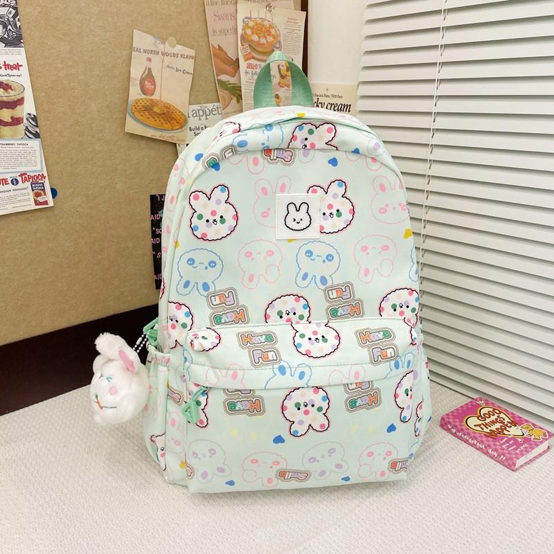 Kindergarten Primary School Students Schoolbag Cartoon Cute Bunny Baby Backpack Printed Children'S Bag