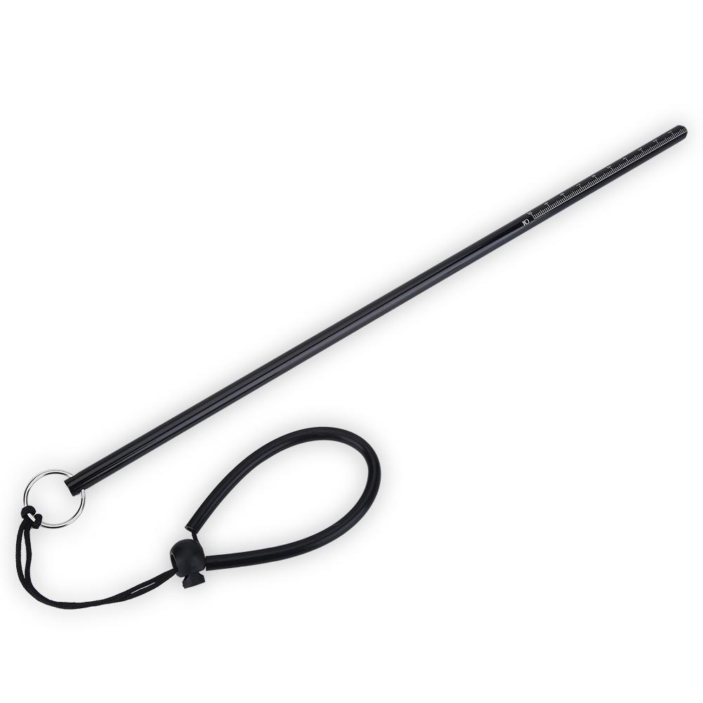 Scuba Diving Point Rod Colorful Aluminium Alloy Diving Noice Maker with Lanyard (Black)