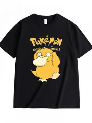 Pokemon Anime Baumwoll-T-Shirt Herren Damen Atmungsaktiv Sommer Freizeit Y2K Kinder Mode Kleidung
