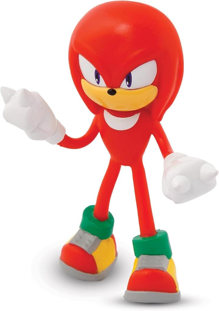 Sonic the Hedgehog Knuckles Figure Poseable Bendable Action Figure for Kids Collectors Bend-Ems - & &