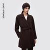 Langzi Women's 100% Wool Double-faced Lapel Coat