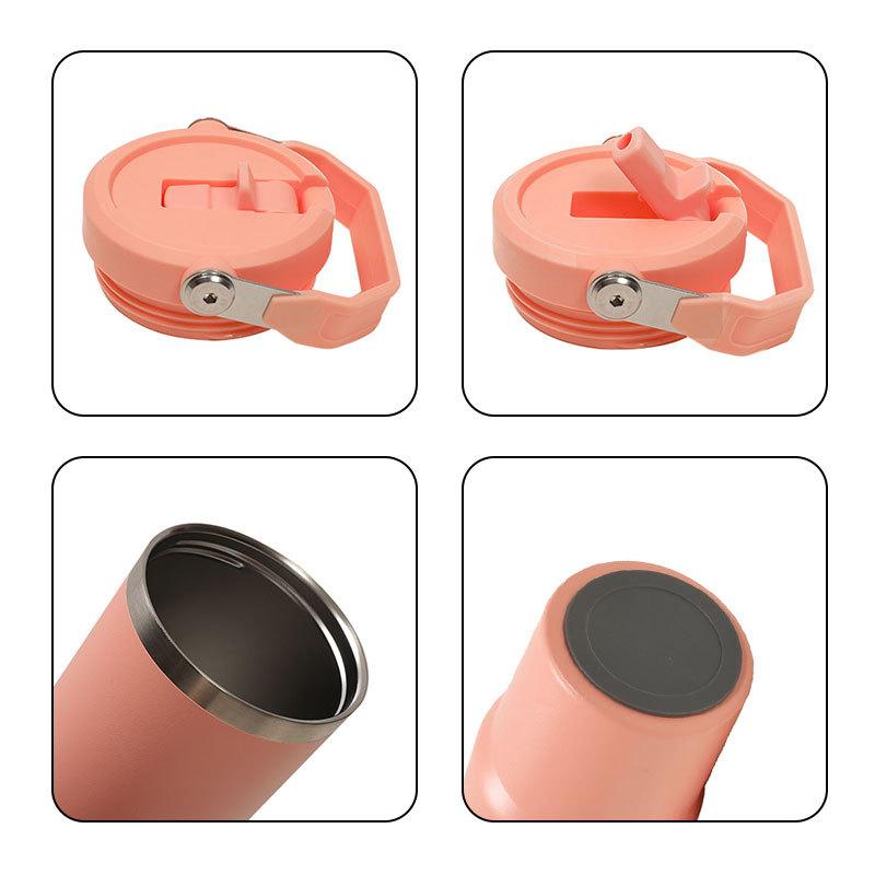 New 20Oz Vacuum Stainless Steel Thermos Cup, Portable Handle Car Cup, Water Cup With Straw
