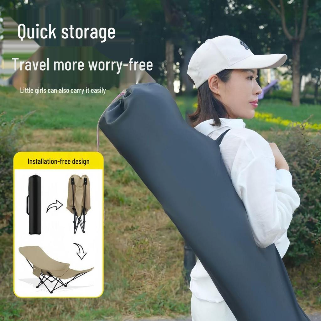 Thickened Folding Moon Chair: Adjustable Outdoor Lounge & Office Recliner