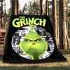 1pc Grinch, Movie Poster Outdoor Flannel Blanket, Lightweight Warm Cozy for Travel Camping Office Soft Polyester Fabric