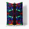 Vibrant Abstract Geometric Pattern Blanket - Colorful Space Art Throw for Home Decor Gift