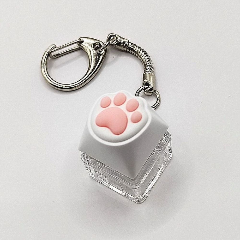 Cat Paws Corgi Buttock Pink Cat Claw Keycap Key Chain  Mechanical Keyboard