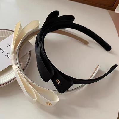 Γαλλική Vintage Κορδέλα Μαλλιών με Φιόγκο Μονόχρωμη Κορδέλα Μαλλιών με Φιόγκο Για Κορίτσια Μινιμαλιστική Στεφάνη Μαλλιών Αξεσουάρ Μαλλιών