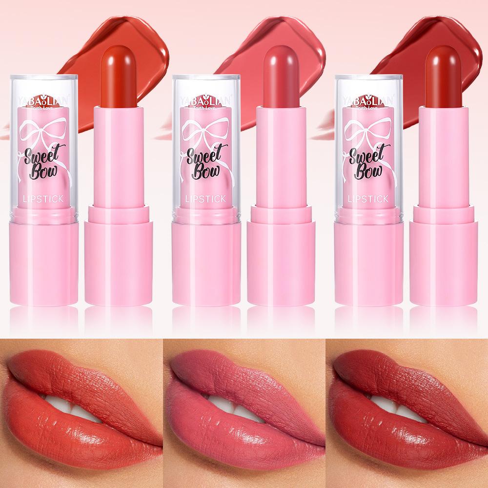 Nude Matte Lipstick Waterproof Nude Pink Lipsticks Not Fading Sexy Red Velvet Lipsticks for Women Make Up Lasting Lip Cosmetics