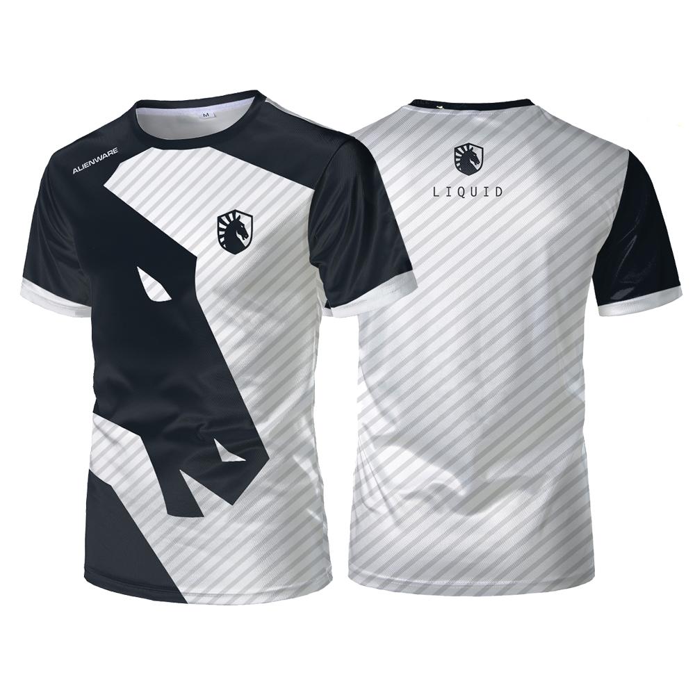 Liquid Team Team Uniforms CS:GO E-sports Competition Training Men's Sports T-shirts Breathable Casual Oversized Tops Tees